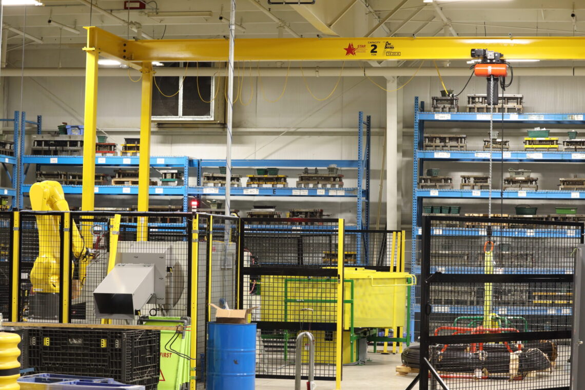 Image showing part of the wire bending department in the plant at Apex.