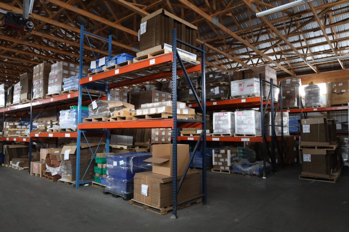 Image of the warehouse area of the Howard city assembly plant.
