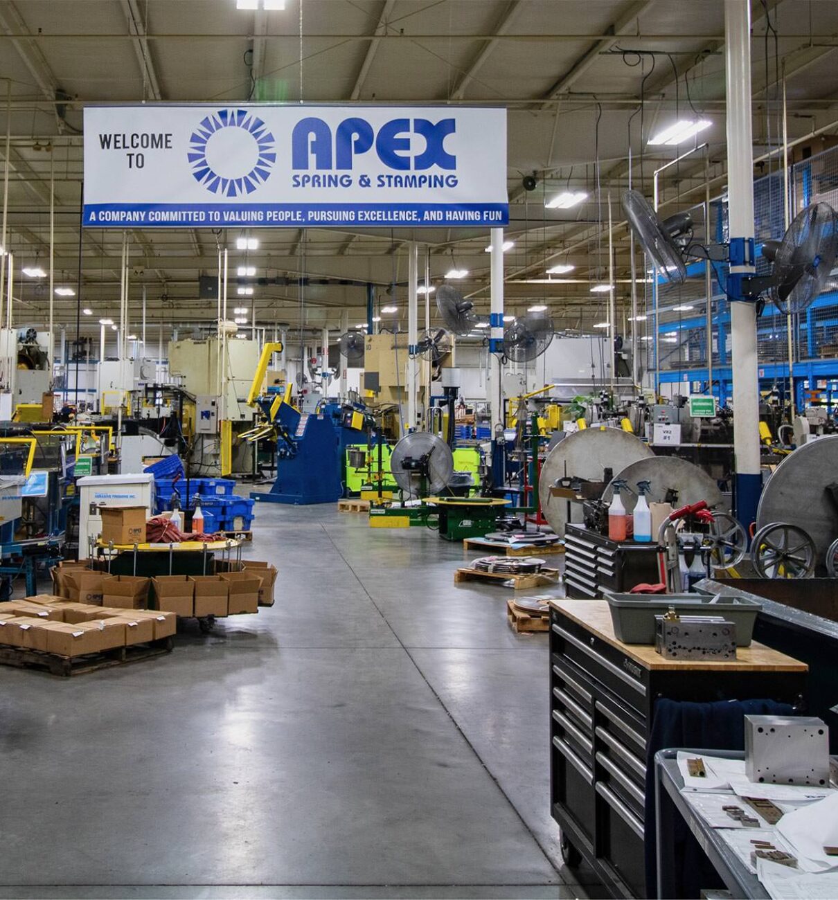 Inside the Apex Main Plant with Banner